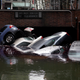 Cars are submerged at the entrance to a parking garage in New York’s Financial District in the aftermath of superstorm Sandy on Oct. 30, 2012.